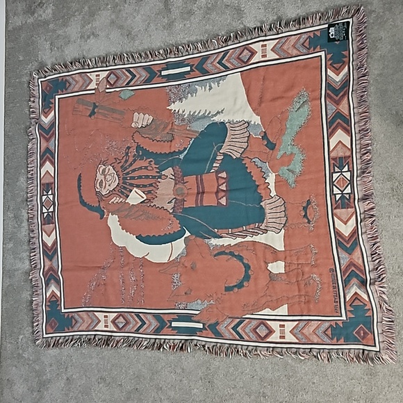 House of Lloyd VTG Native American Santa Christmas Holiday Tapestry Home Decor - Picture 2 of 8